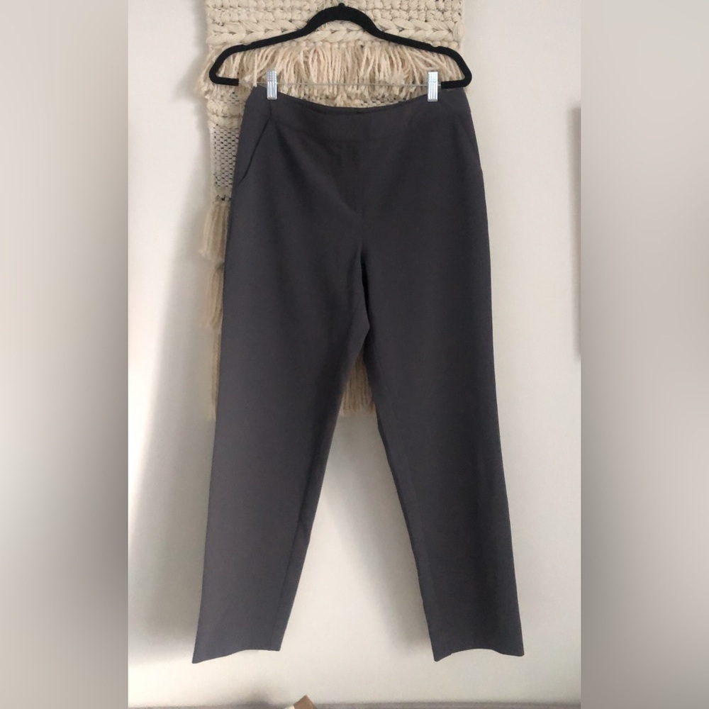 ST. JOHN  Dress Pants Womens Size 8 Straight Leg Dark Grey Trousers Slacks